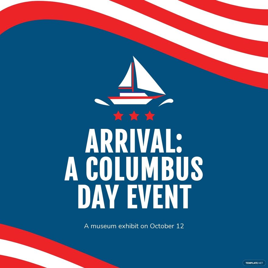 Columbus Day Event Linkedin Post Template
