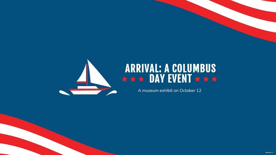Columbus Day Event Youtube Banner Template