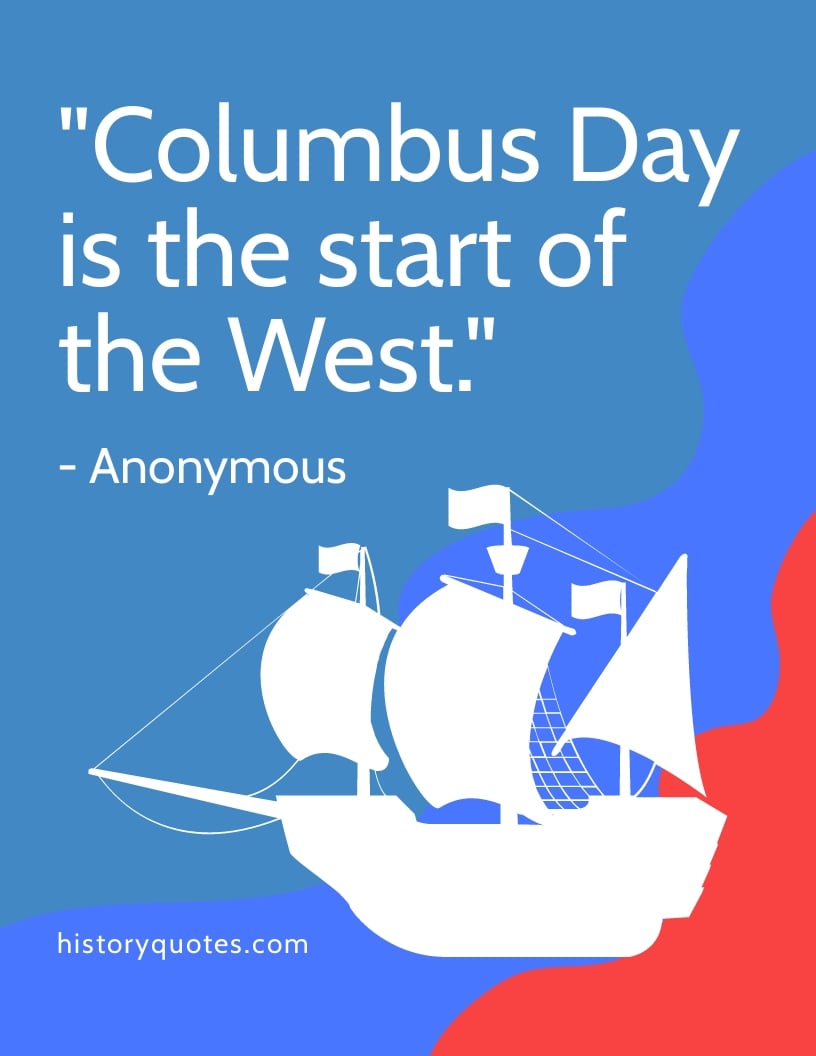 Free Columbus Day Quote Flyer Template
