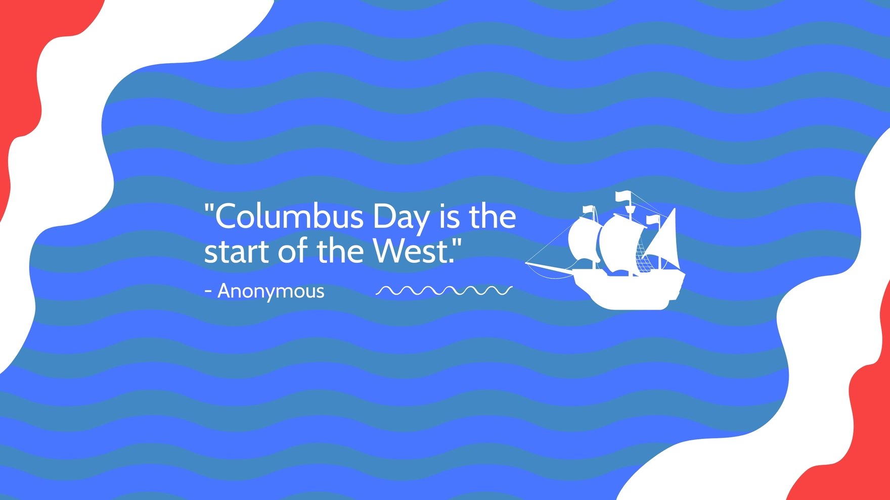 Columbus Day Quote Youtube Banner Template