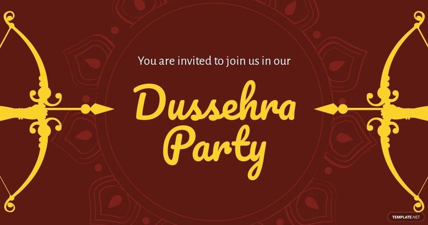 Dussehra Invitation Facebook Post Template