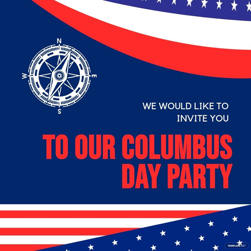 Columbus Day Party Instagram Post Template
