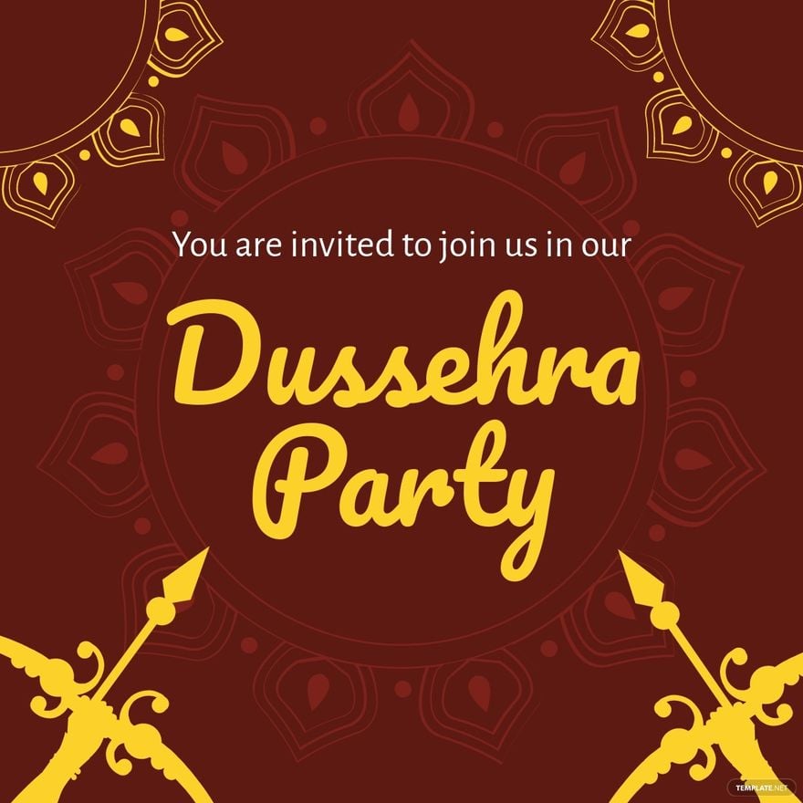 Dussehra Invitation Linkedin Post Template