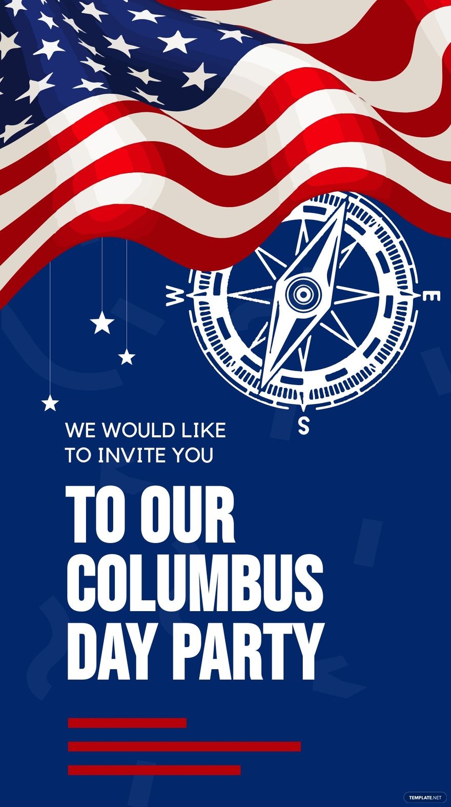 Columbus Day Party Instagram Story Template