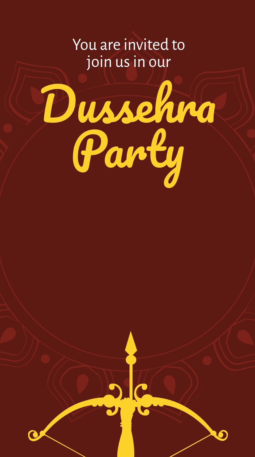 Dussehra Invitation Snapchat Geofilter Template