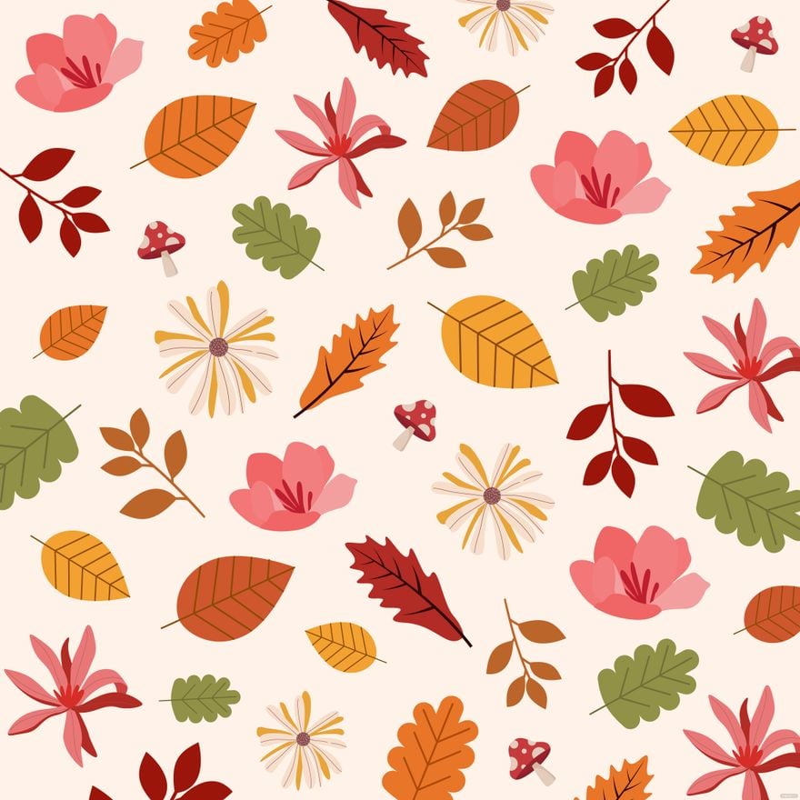 Free Floral Fall Vector in Illustrator, EPS, SVG, JPG, PNG