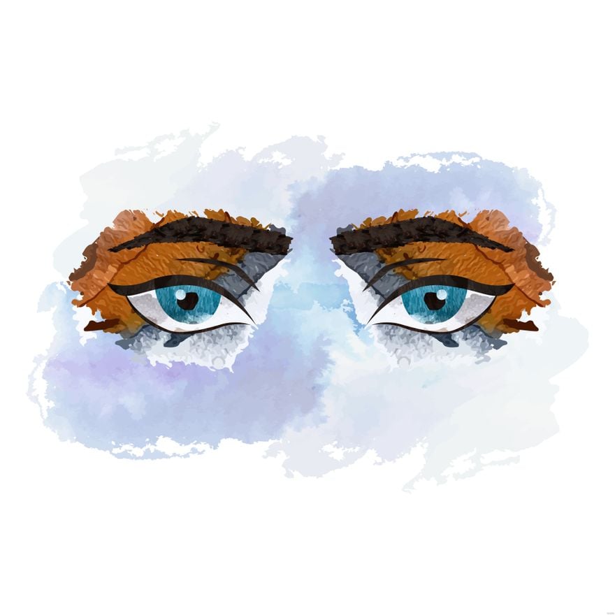 Free Watercolor Eyes Illustration