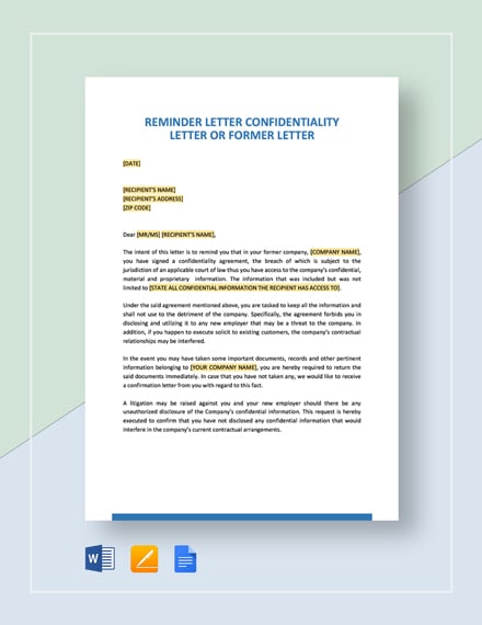 FREE Letter of Intent Example: Download 2538+ Letters in Word, Apple ...