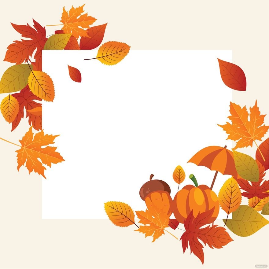 Free Autumn Border Design Vector in Illustrator, EPS, SVG, JPG, PNG