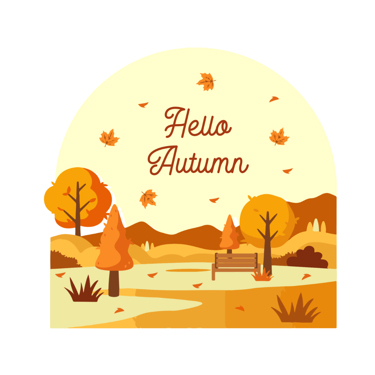 First Day of Autumn Vector Template