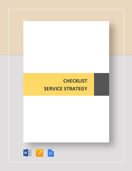Checklist Service Strategy Template