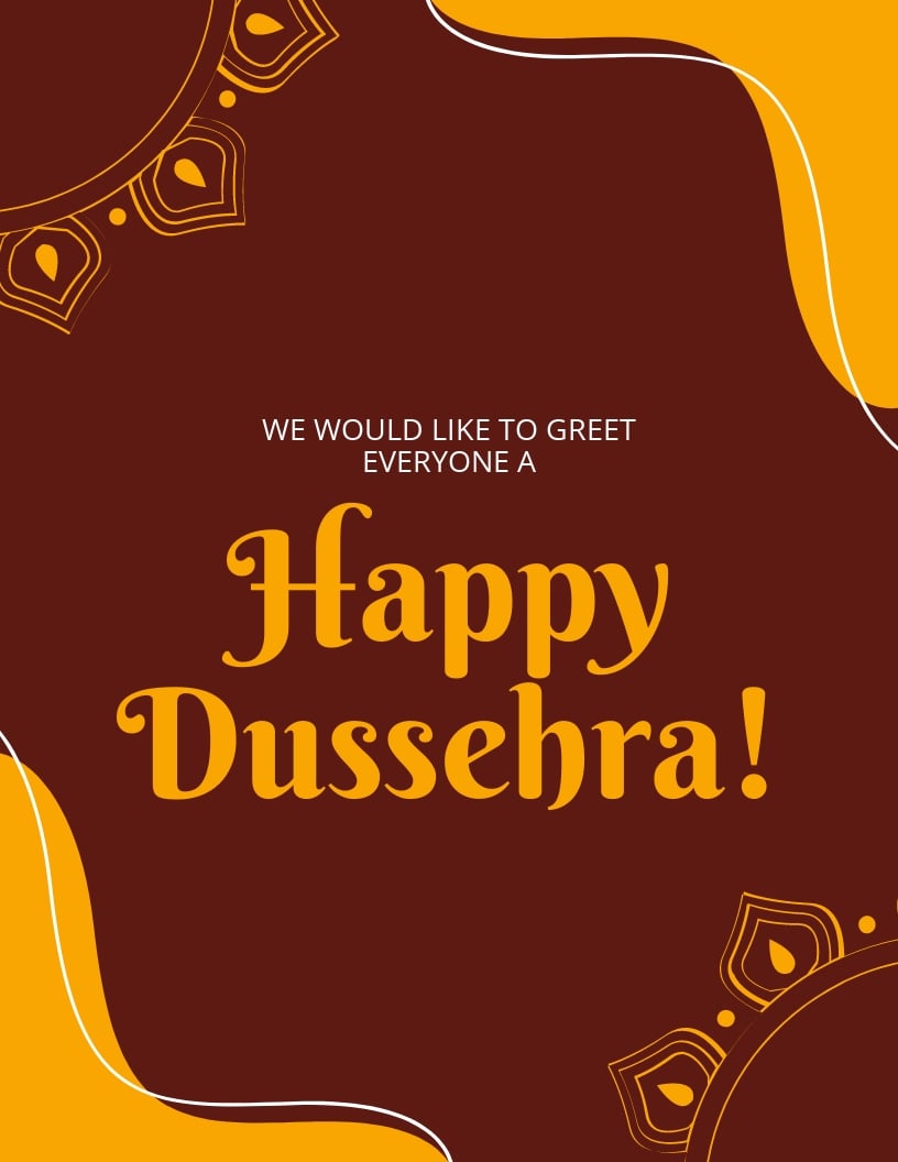 Happy Dussehra Flyer Template - Google Docs, Word, Apple Pages ...