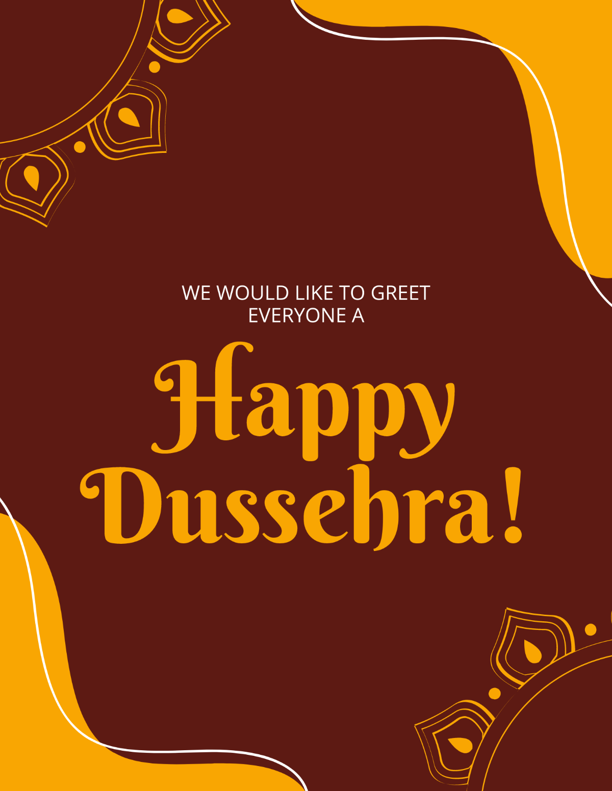 Happy Dussehra Flyer Template