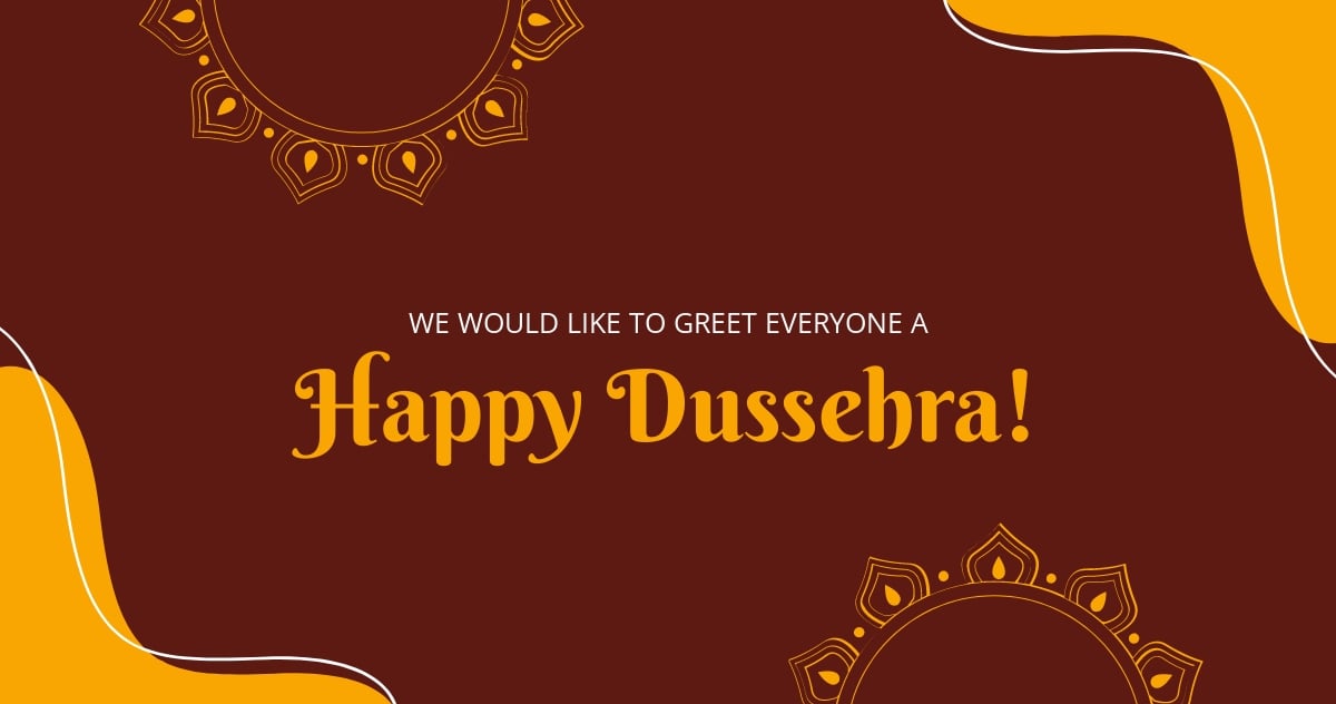 Happy Dussehra Facebook Post Template