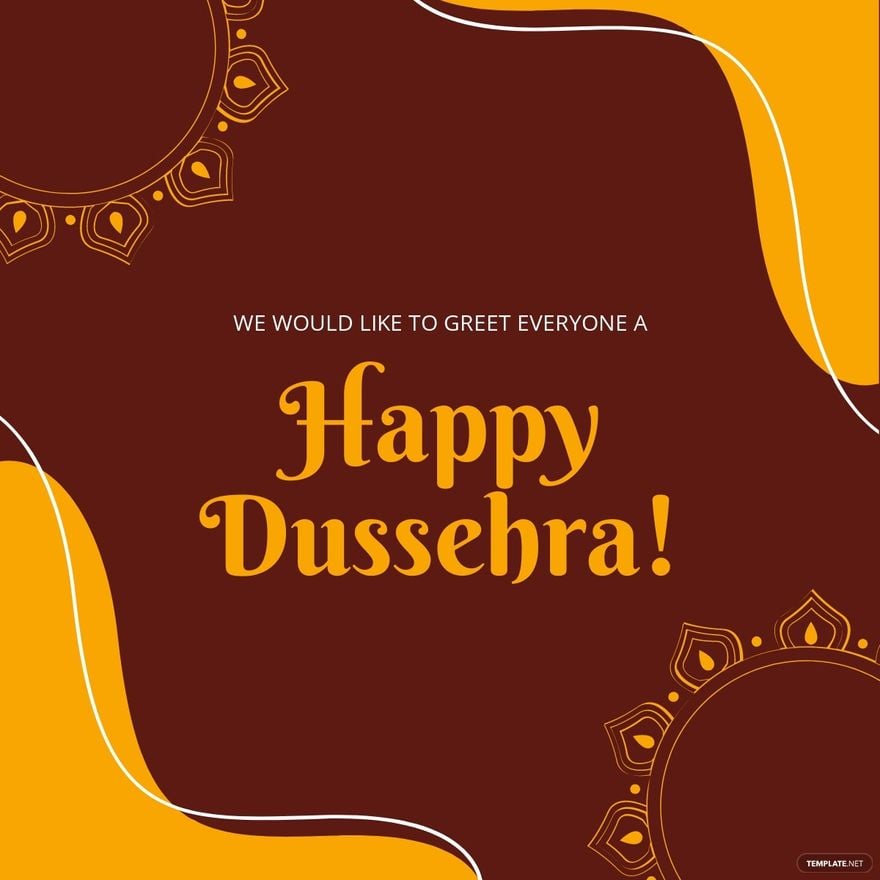Happy Dussehra Linkedin Post Template