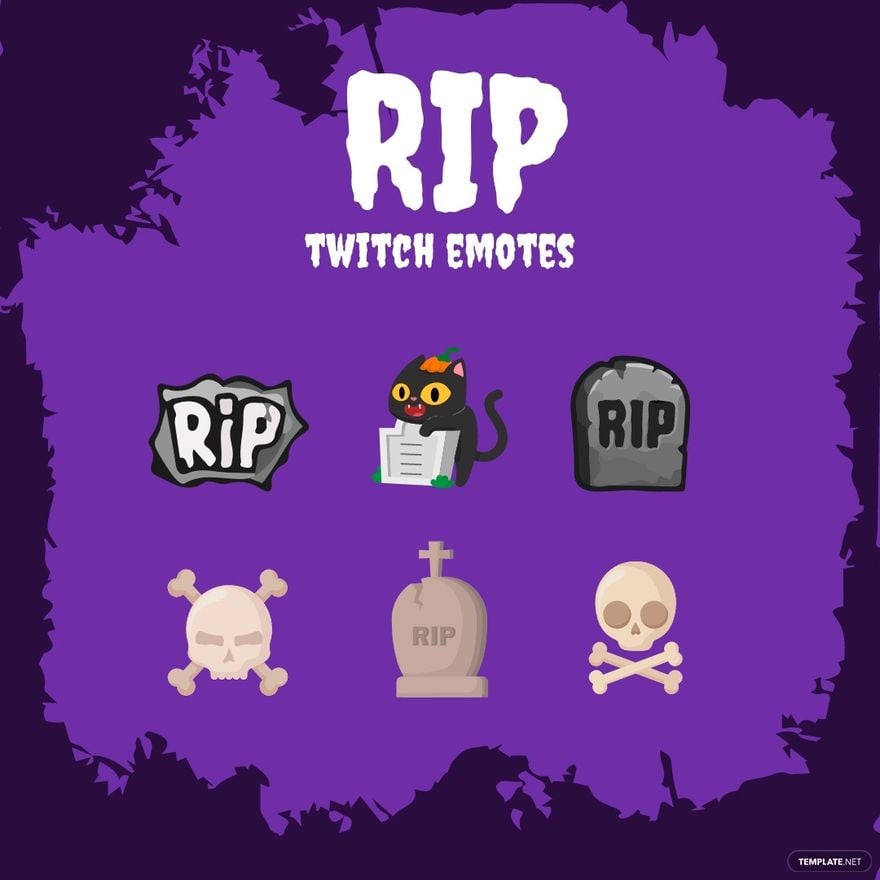 Free RIP Twitch Emote Template