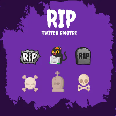 Free RIP Twitch Emote Template to Edit Online