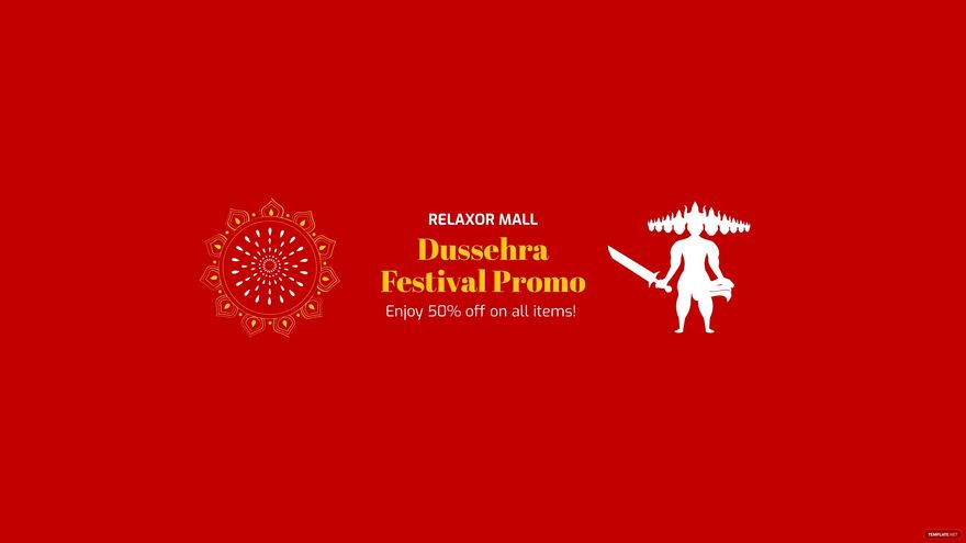 Dussehra Sale Youtube Banner Template