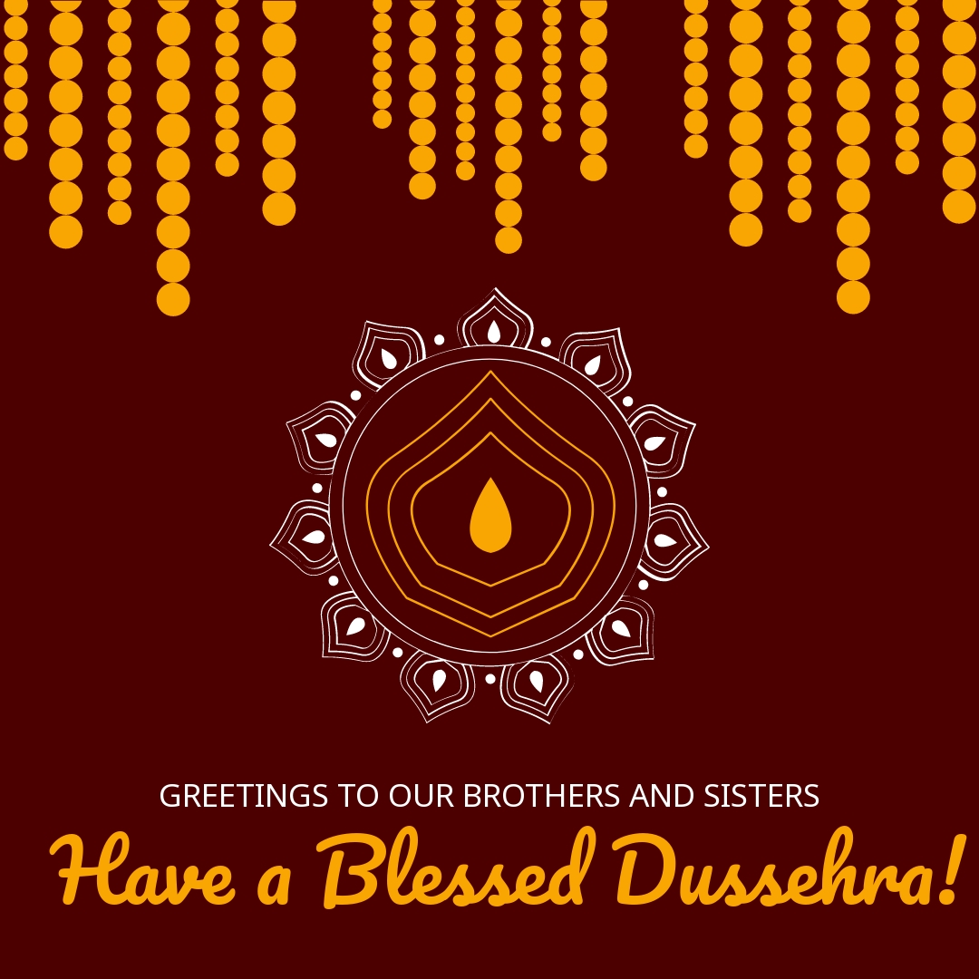 Dussehra Greeting Instagram Post