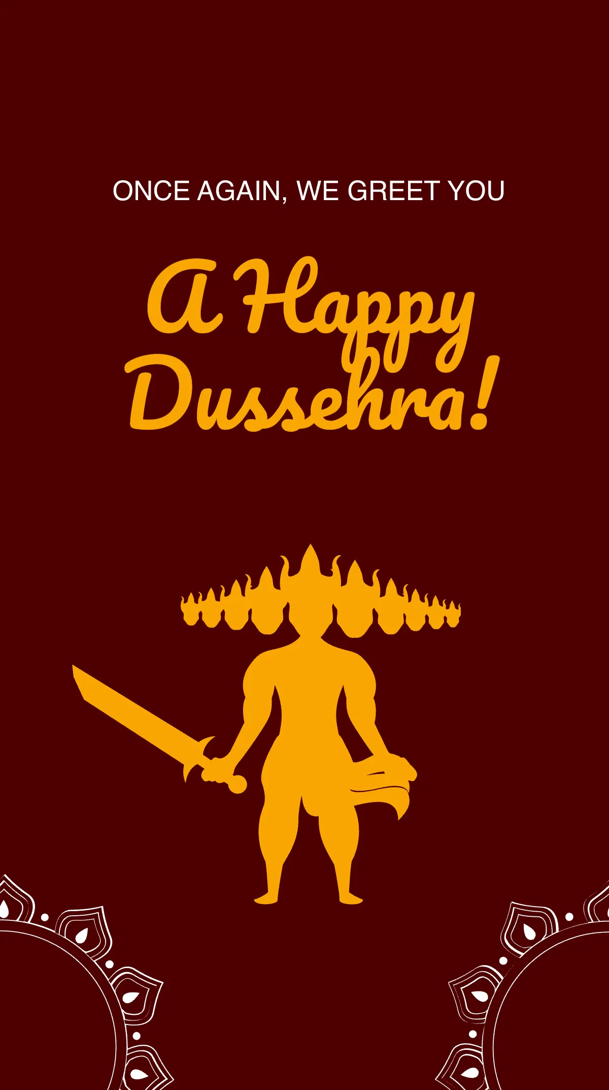 Free Dussehra Greeting Instagram Story Template to Edit Online