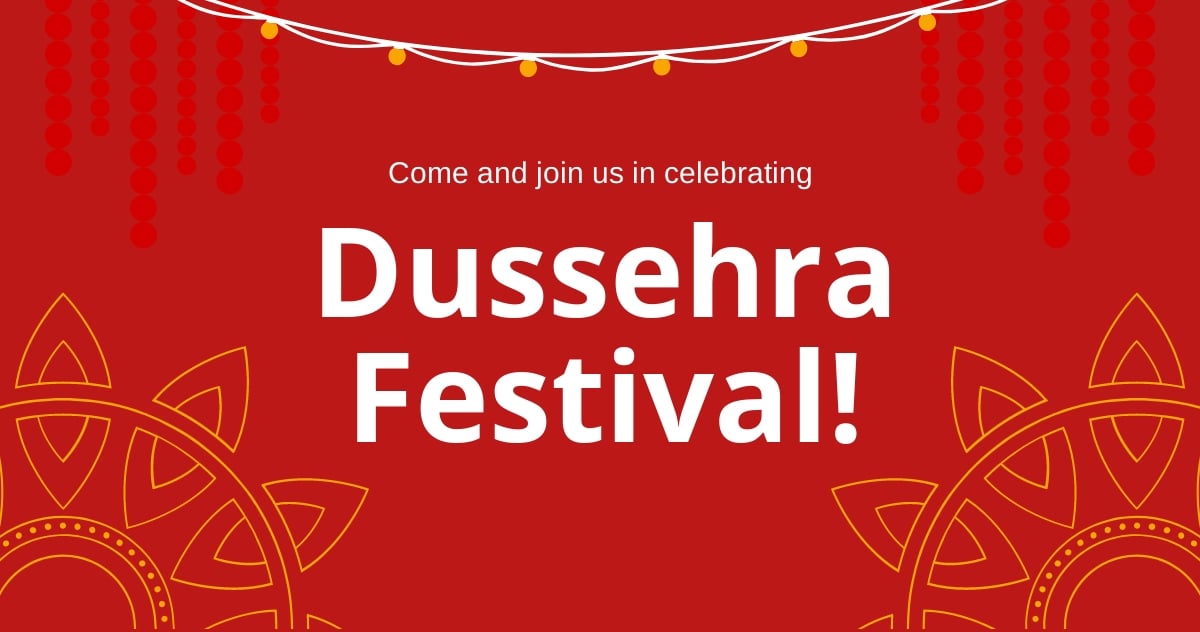 Dussehra Celebration Facebook Post Template