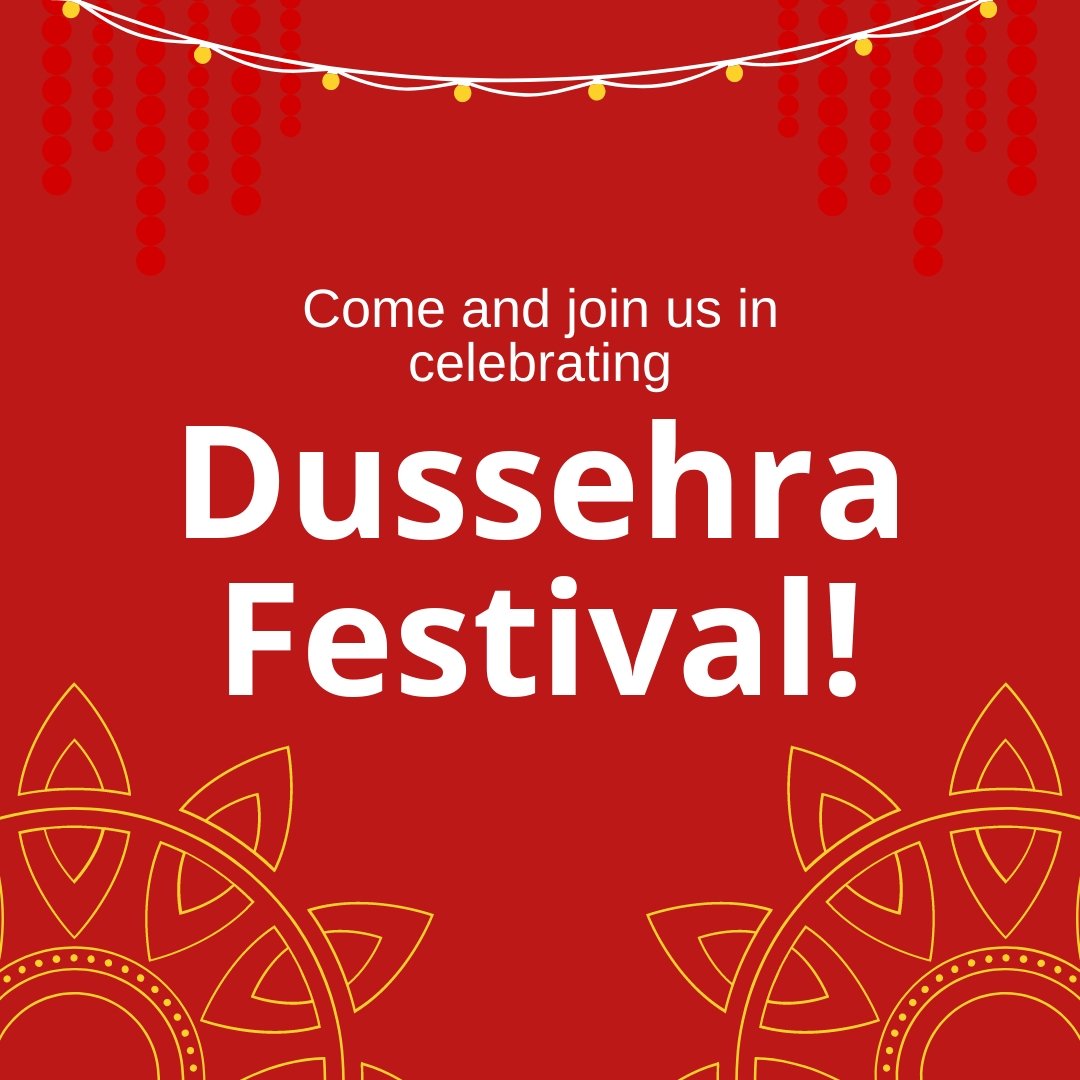 Dussehra Celebration Instagram Post Template