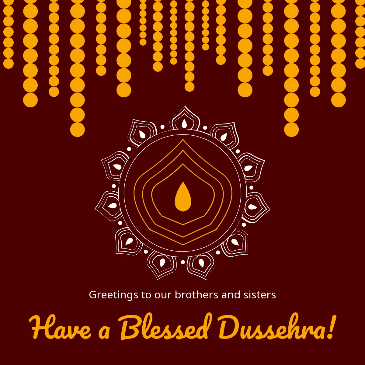 Dussehra Greeting Linkedin Post Template