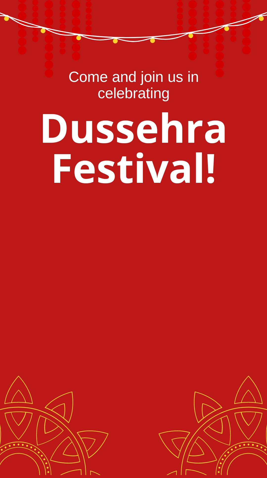 Dussehra Celebration Snapchat Geofilter Template