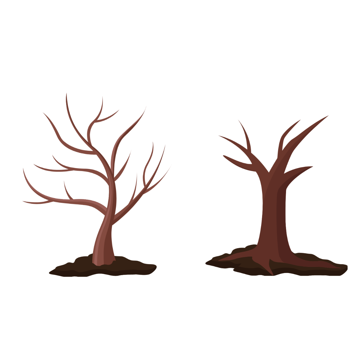 Tree Without Leaves Vector Template