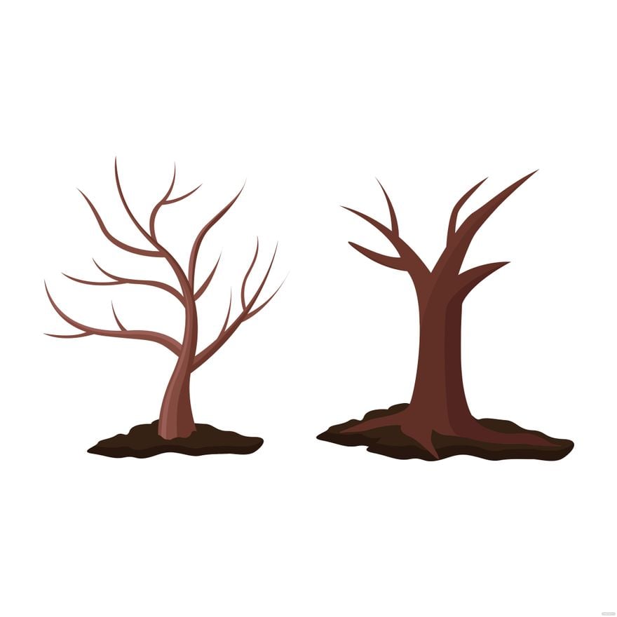 Free Tree Without Leaves Vector