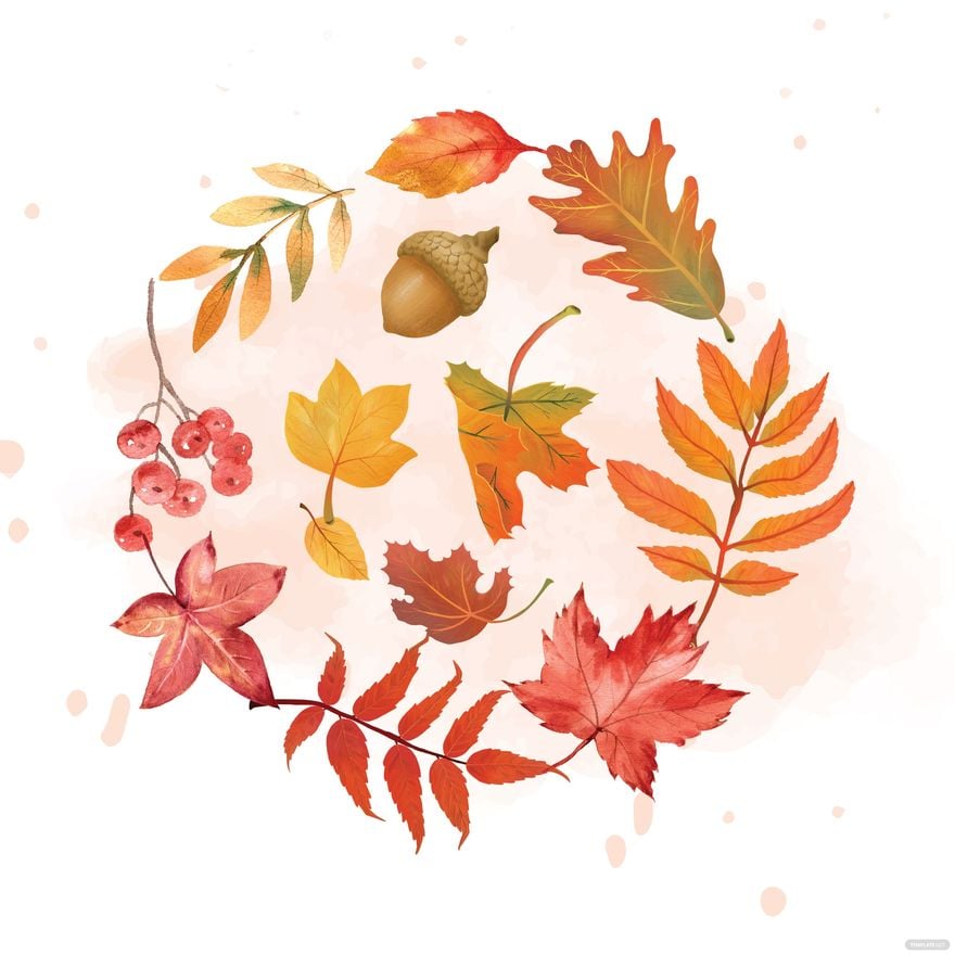 Free Watercolor Fall Vector in Illustrator, EPS, SVG, JPG, PNG