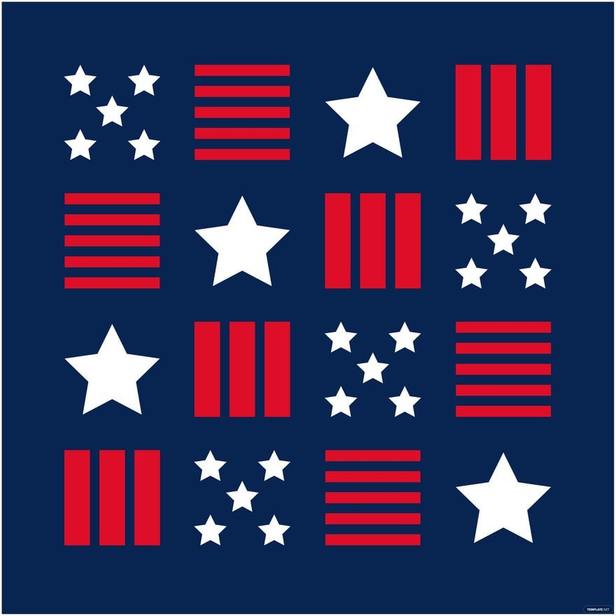 Seamless American Flag Vector