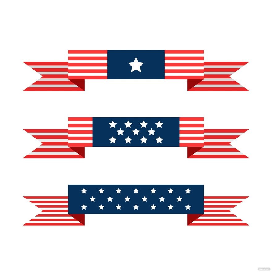 Free American Flag Banner Vector