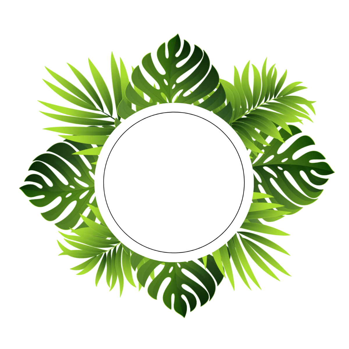 Plant Frame Vector Template