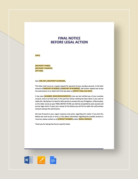 Final Notice Letter Before Legal Action from images.template.net