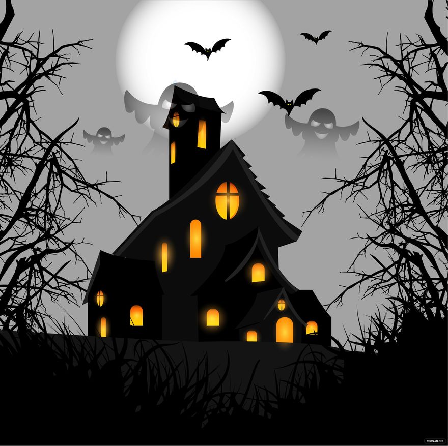 Free Haunted Graveyard Vector - Download in Illustrator, EPS, SVG, JPG ...