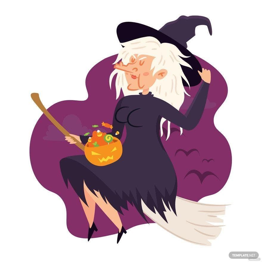 Witchy Vector in Illustrator, EPS, SVG, JPG, PNG