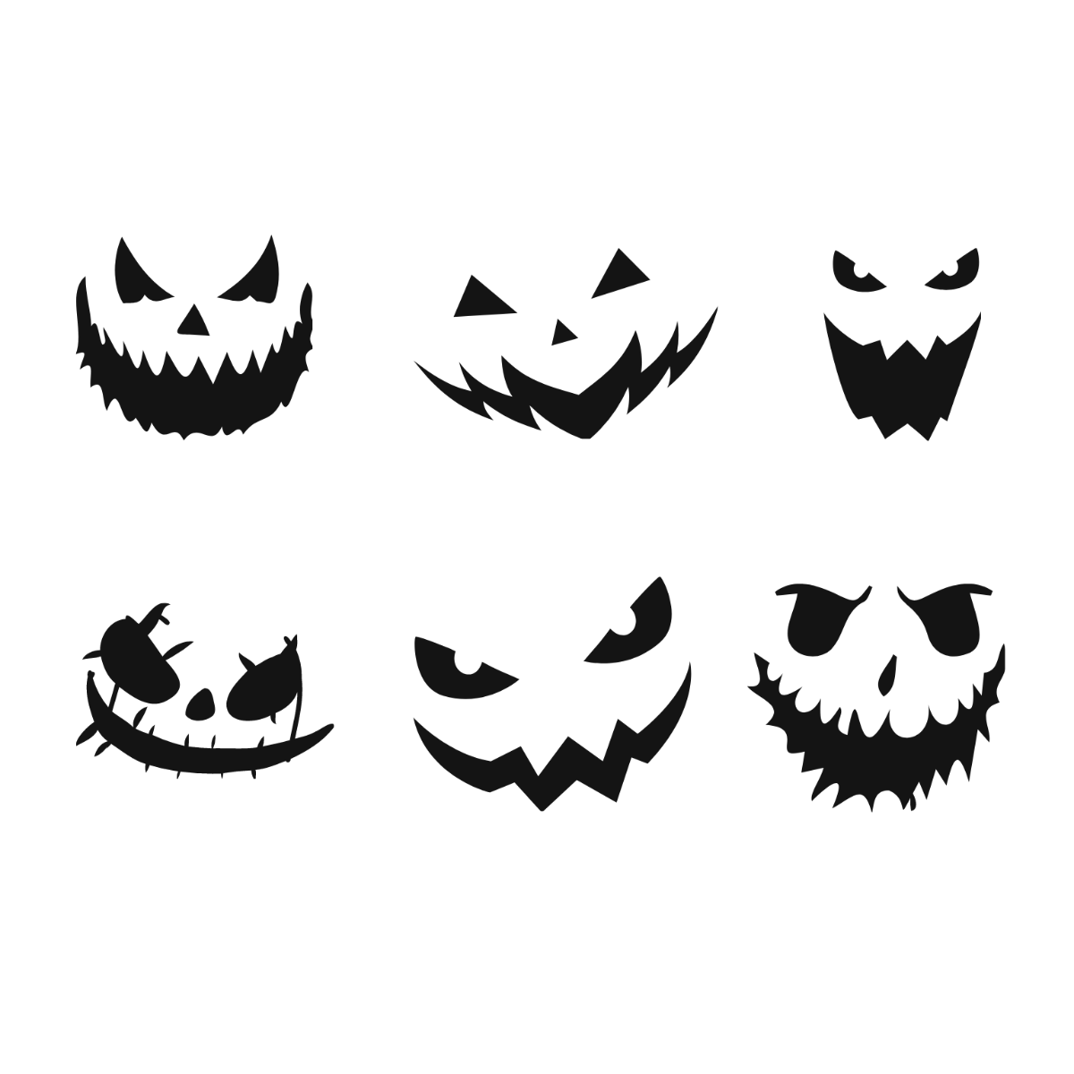 Scary Face Vector Template