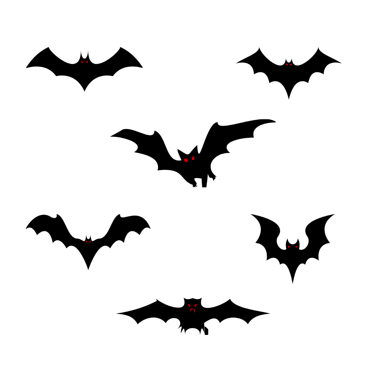 Halloween Bat Vector Template
