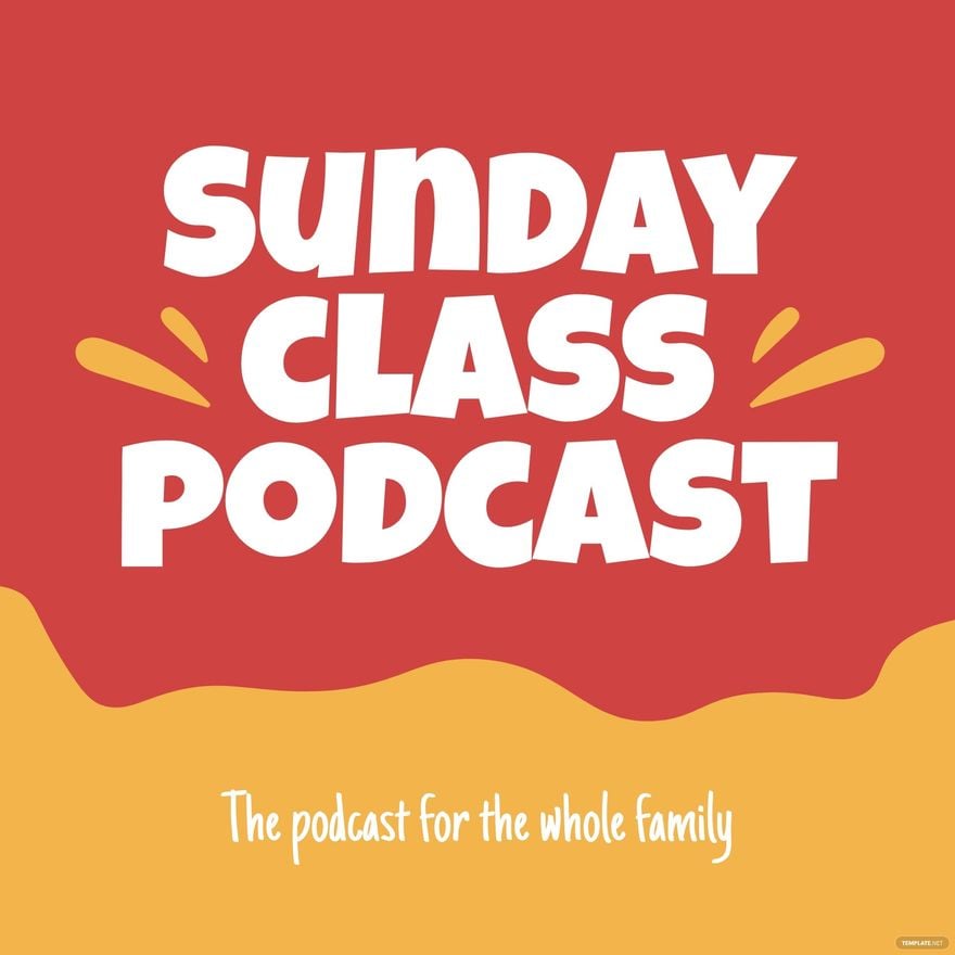 Typography Kids And Family Podcast Cover Template