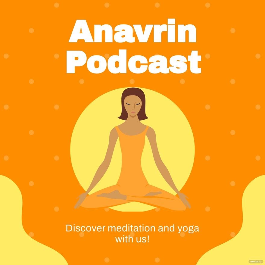 Free Meditation And Yoga Podcast Cover Template