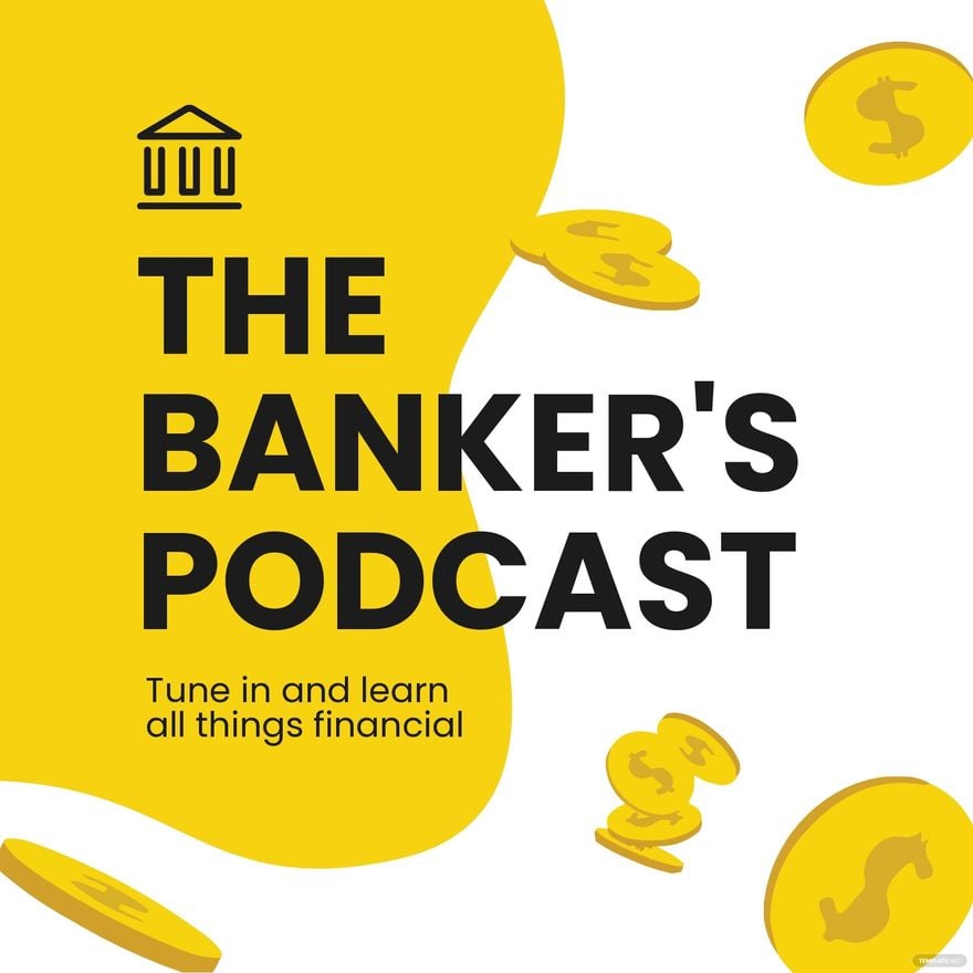 Free Finance Podcast Cover Template