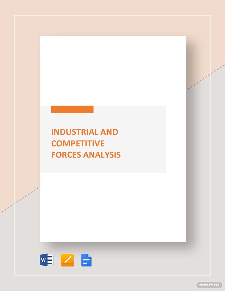 Free Worksheet Industry & Competitive Forces Analysis Template