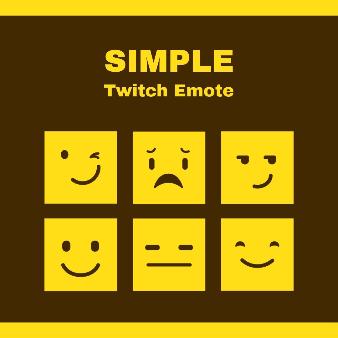Free Simple Twitch Emote Template Download in PNG, JPG