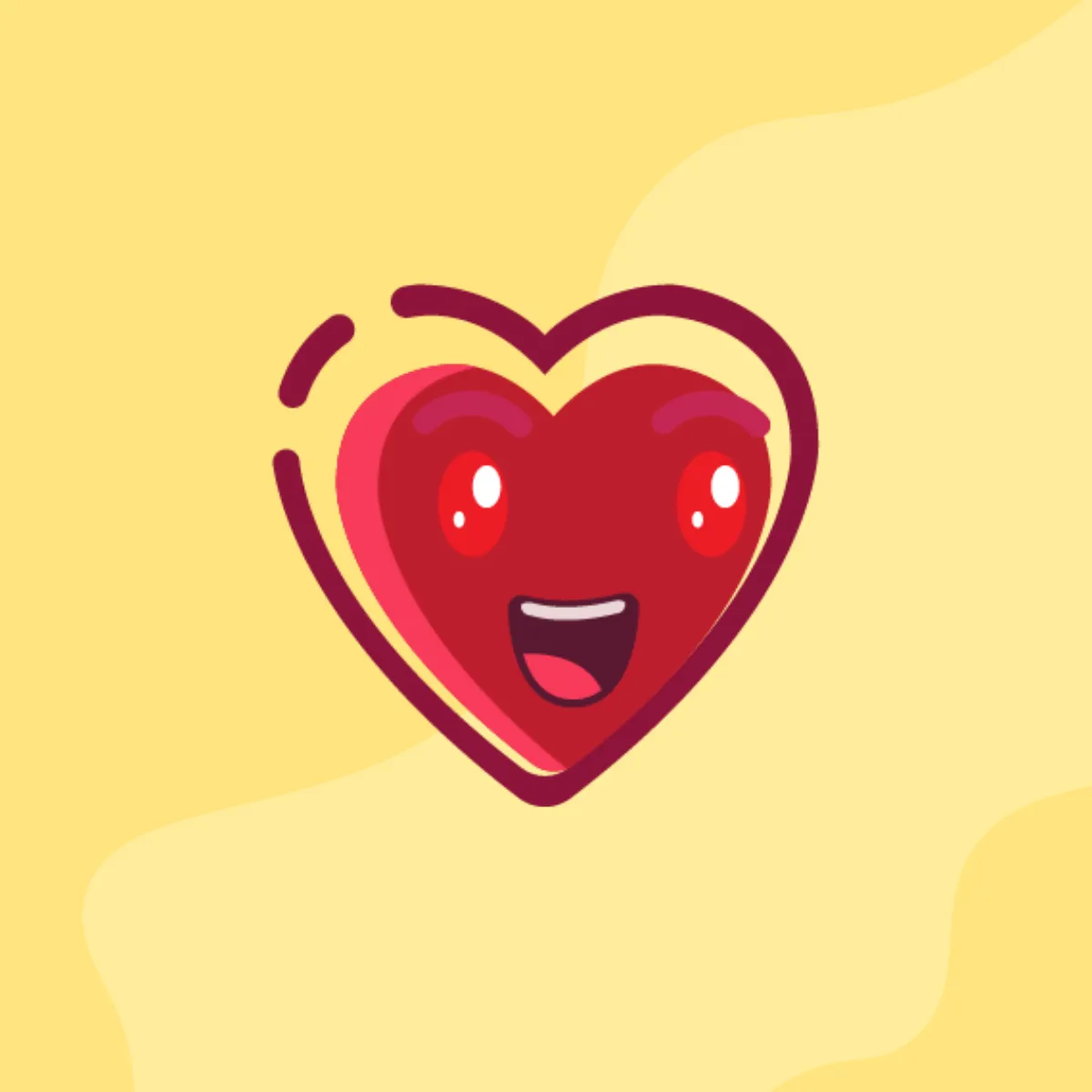 Free Heart Twitch Emote Template to Edit Online