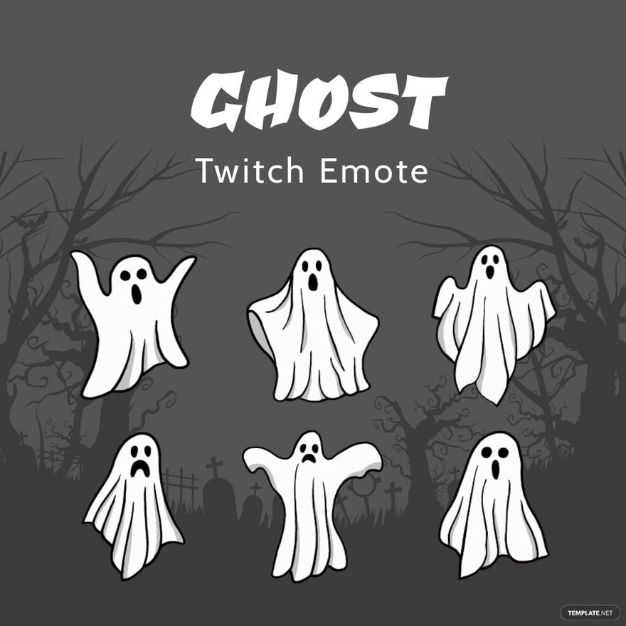 Free Ghost Twitch Emote Template