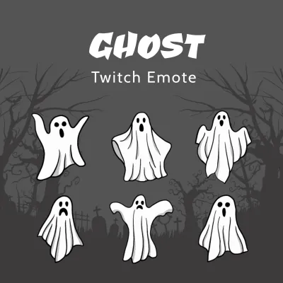 Free Ghost Twitch Emote Template to Edit Online