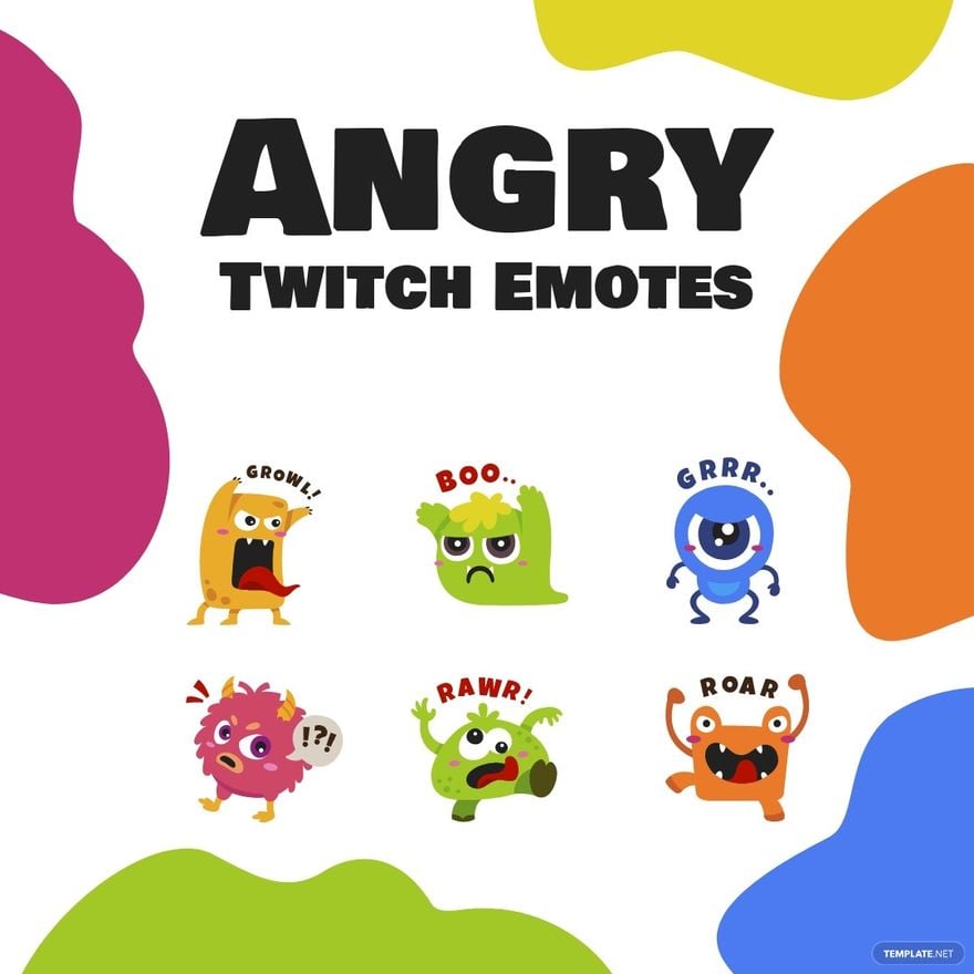 Free Angry Twitch Emote Template