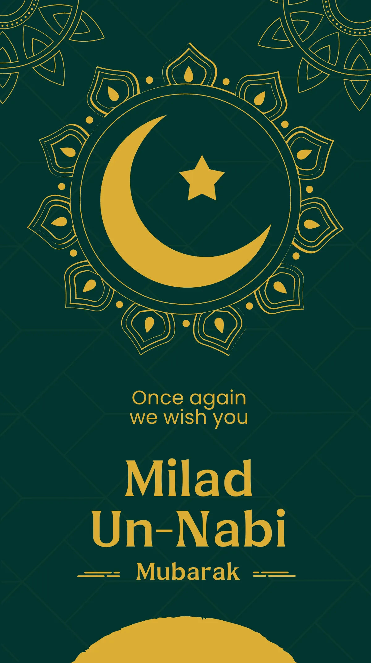 Free Milad-un-nabi Mubarak Instagram Story Template to Edit Online