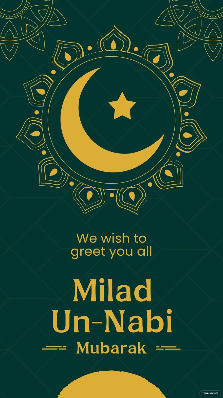 Free Milad-un-nabi Mubarak Whatsapp Post Template